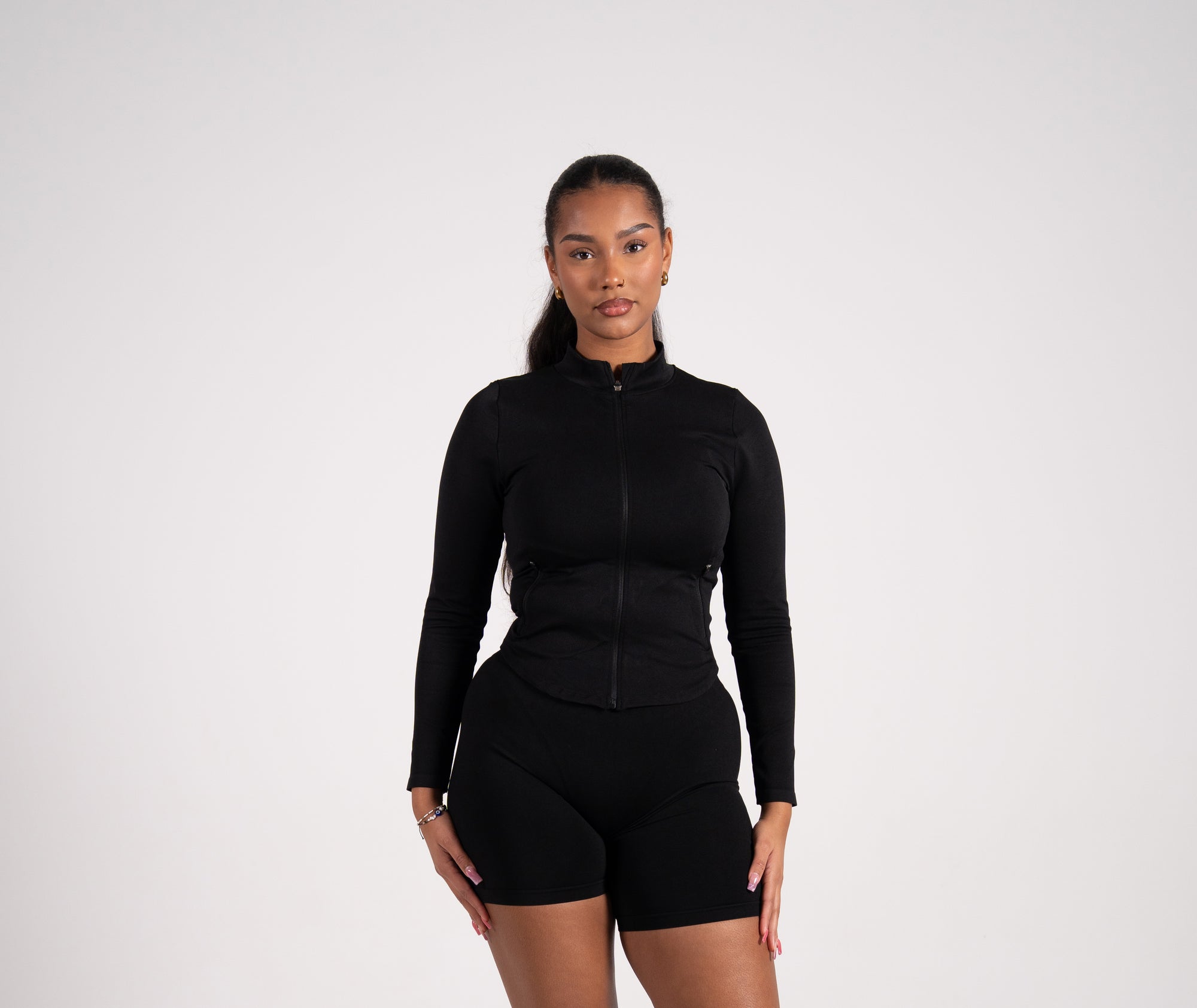 Reborn Zip Jacke Schwarz