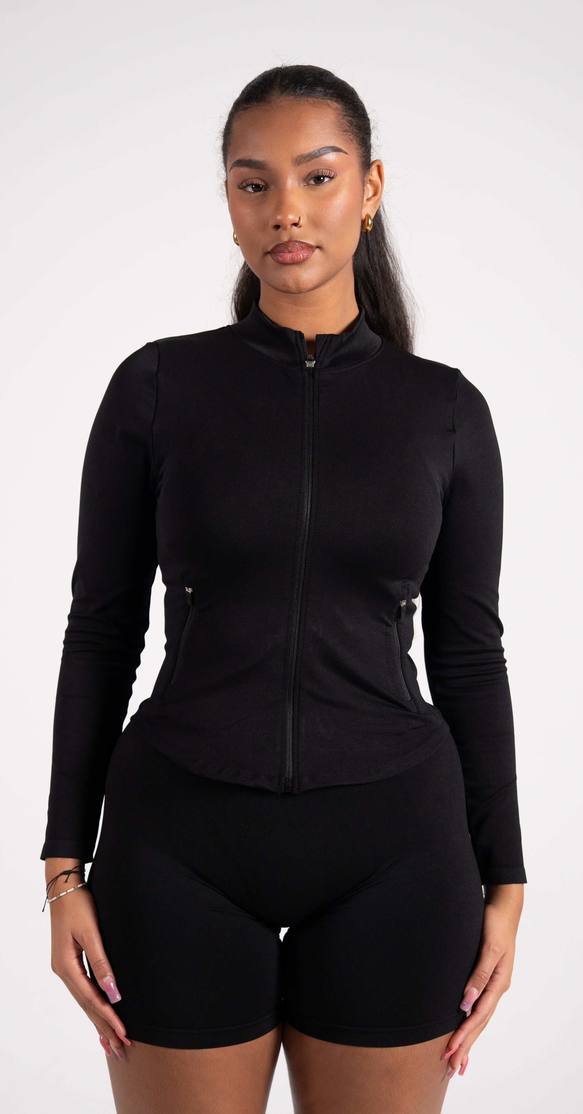 Reborn Zip Jacke Schwarz