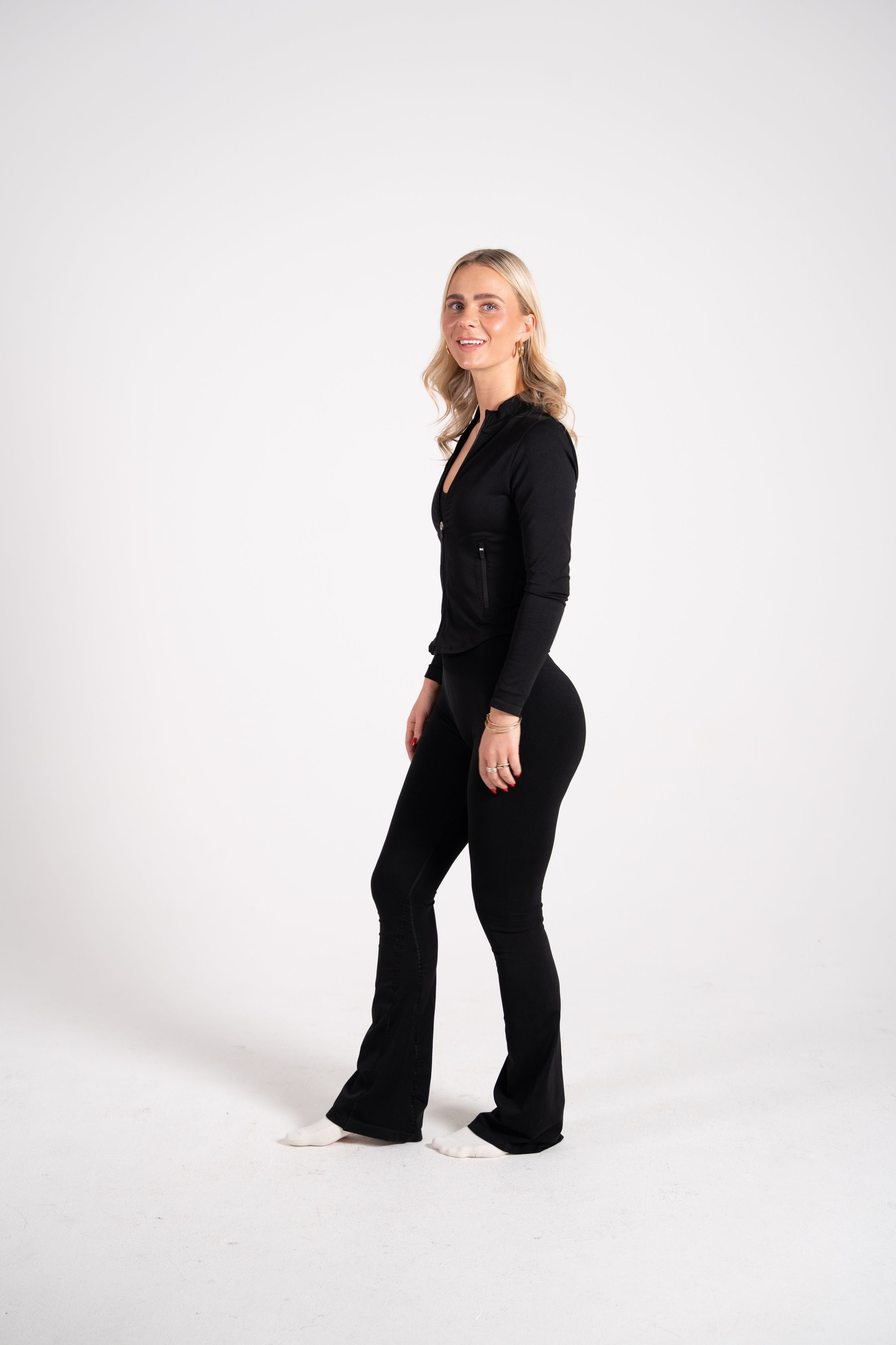 Reborn Flared Leggings Schwarz